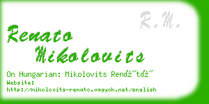 renato mikolovits business card